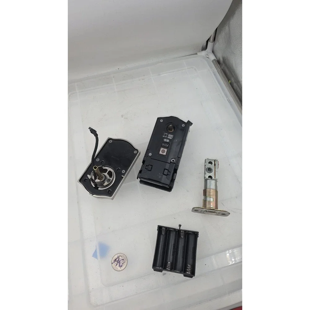 KWIKSET Push Button Electronic Deadbolt: 2 in Door Thick - Max